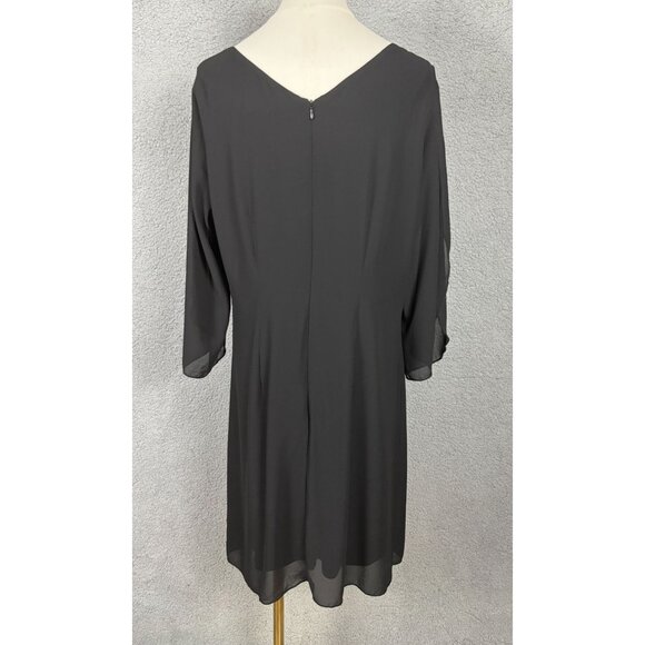 Grace Karin Women's Black Chiffon Shift Dress Size Large Black New Without Tag's - Picture 4 of 8